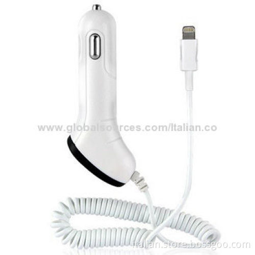 High-quality 8-pin Car Charger with Cable for iPhone 5